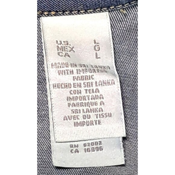 Liz Claiborne Chambray Top Womens Size L Button Up Long Sleeve NWT NOS - Picture 6 of 14